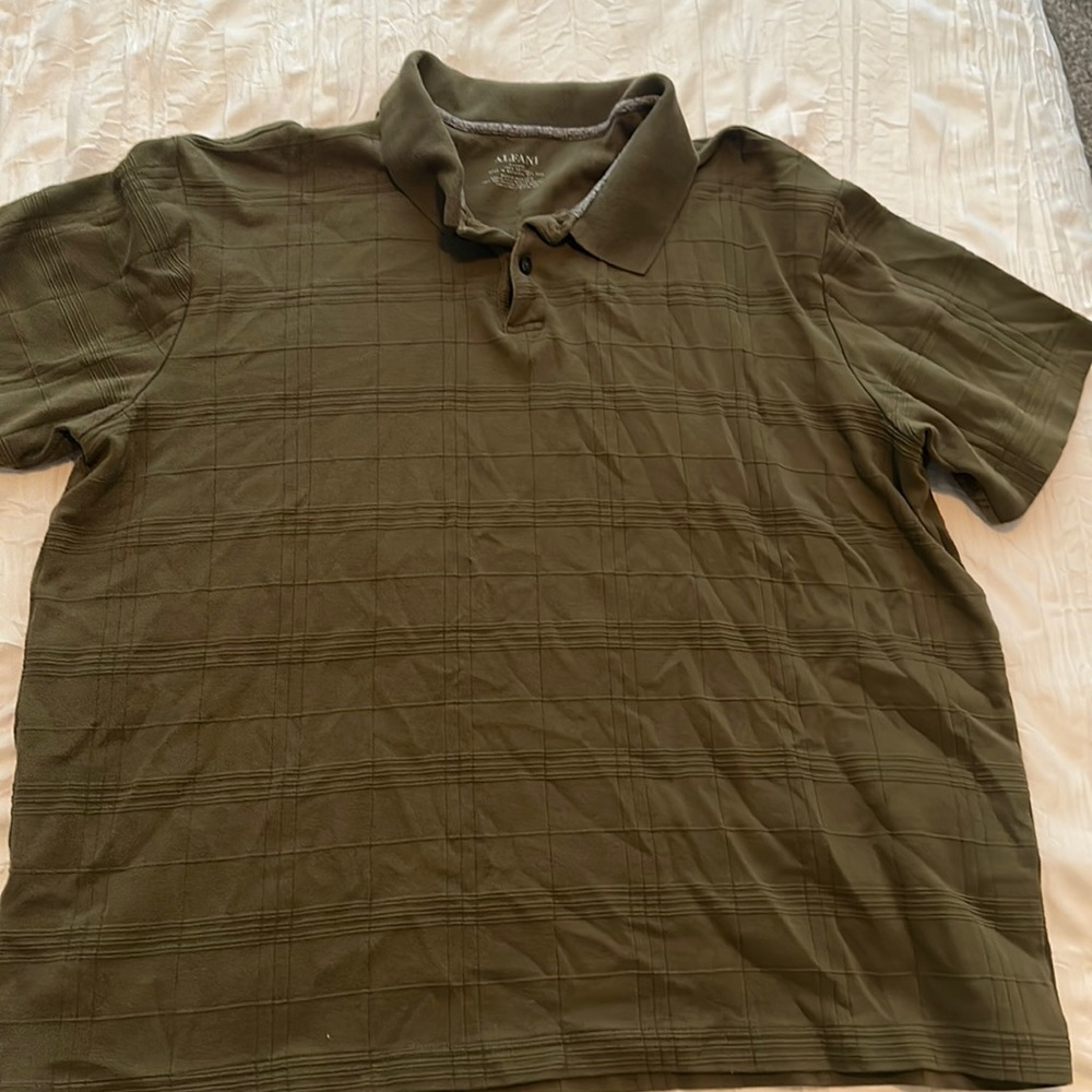 Alfani Mens Polo X large shirt army green